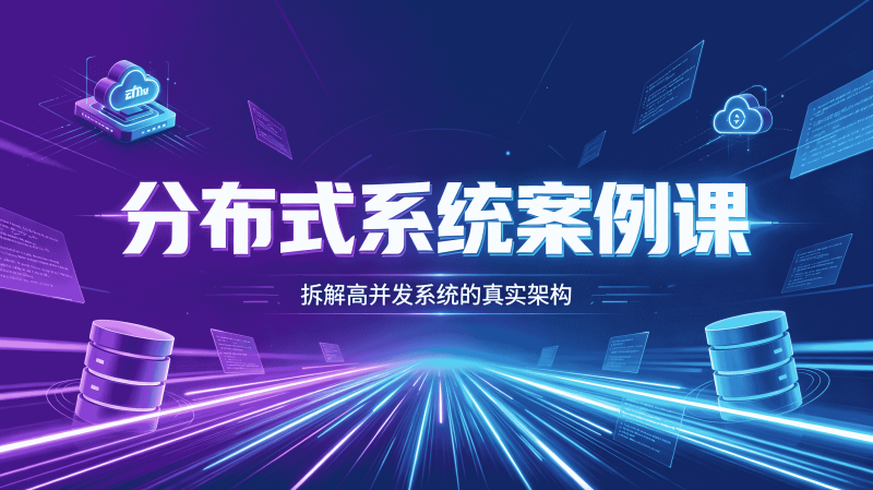 分布式系统案例精讲课程 拆解大厂分布式架构限流熔断缓存实战案例-速优课