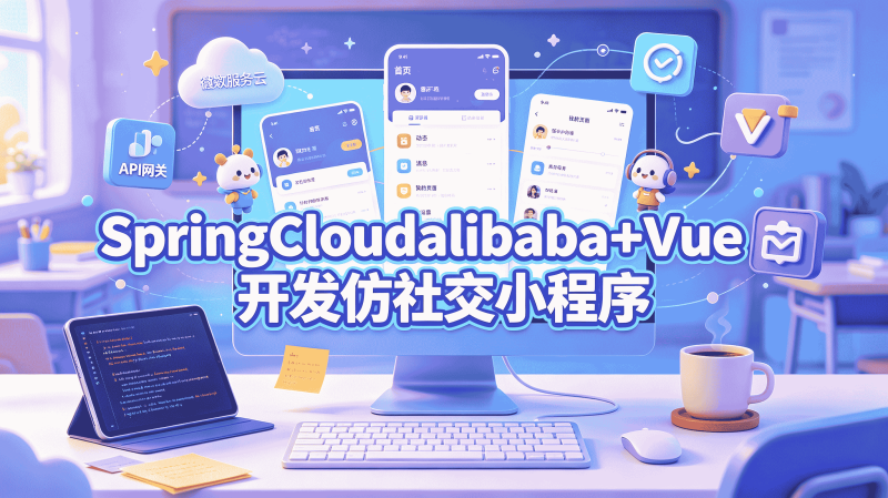 SpringCloudAlibaba+Vue 仿社交小程序实战课程 前后端分离社交聊天项目完整开发教程-速优课