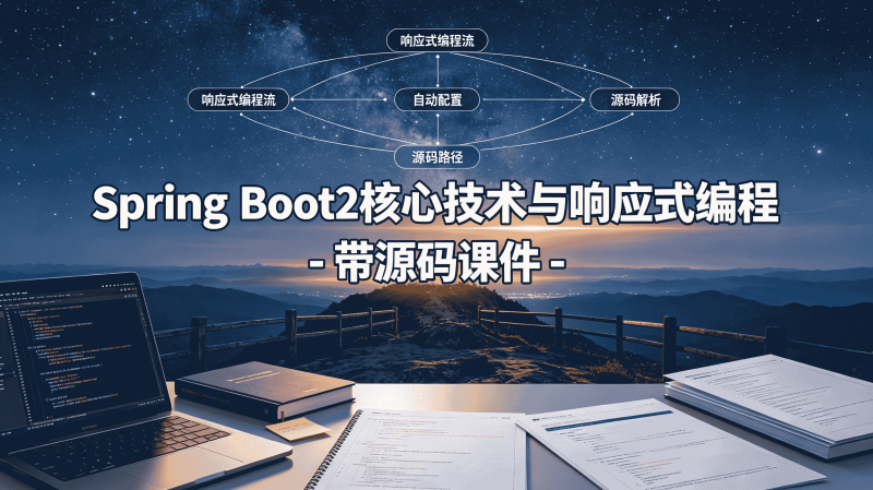 SpringBoot2 核心原理 + 响应式编程实战课程 WebFlux 高并发异步项目落地含完整源码课件-速优课