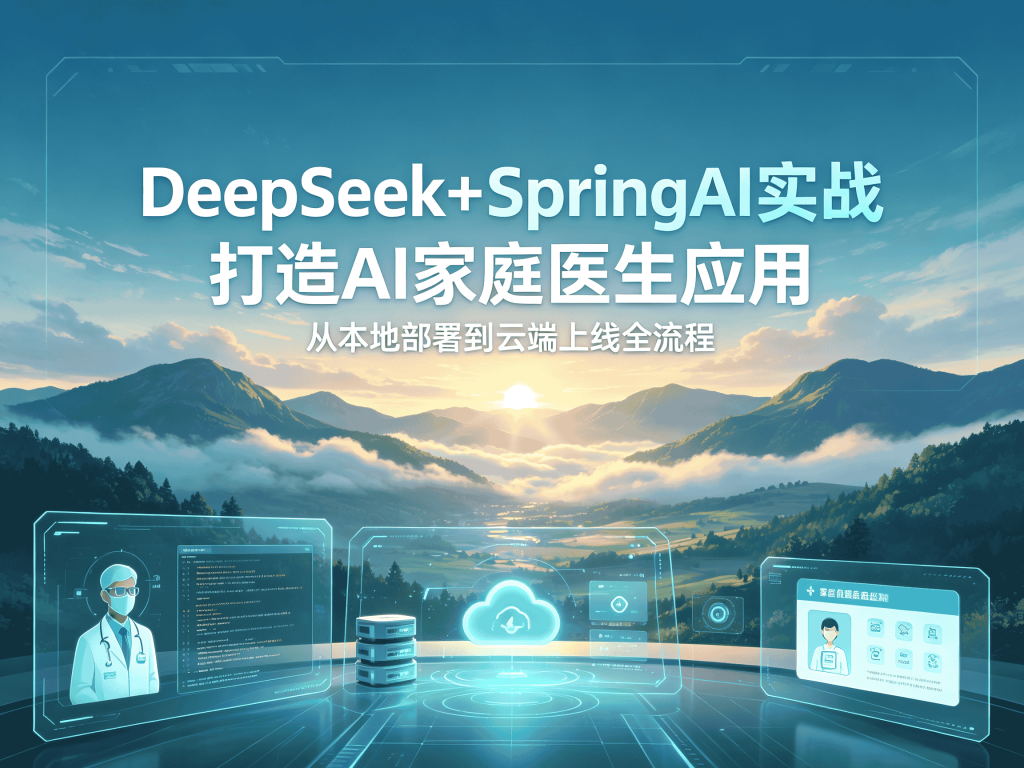 图片[1]-DeepSeek+SpringAI实战AI家庭医生应用：从开发到部署，打造智能医疗助手 - 速优课-速优课