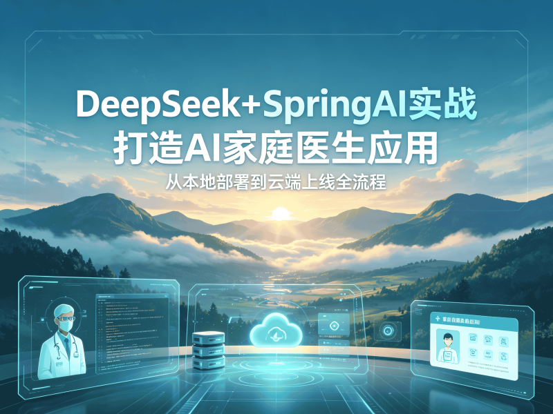 DeepSeek+SpringAI实战AI家庭医生应用：从开发到部署，打造智能医疗助手-速优课