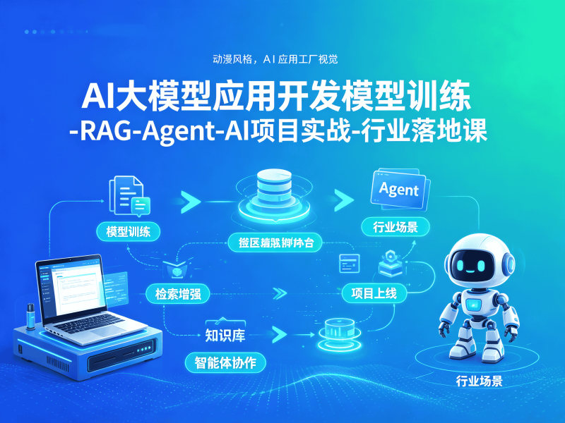 AI大模型应用开发​模型训练-RAG-Agent-AI项目实战-行业落地课-速优课