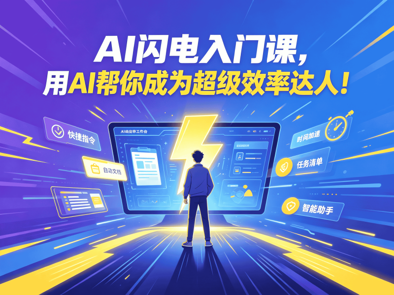 AI闪电入门课，用AI帮你成为超级效率达人!-速优课