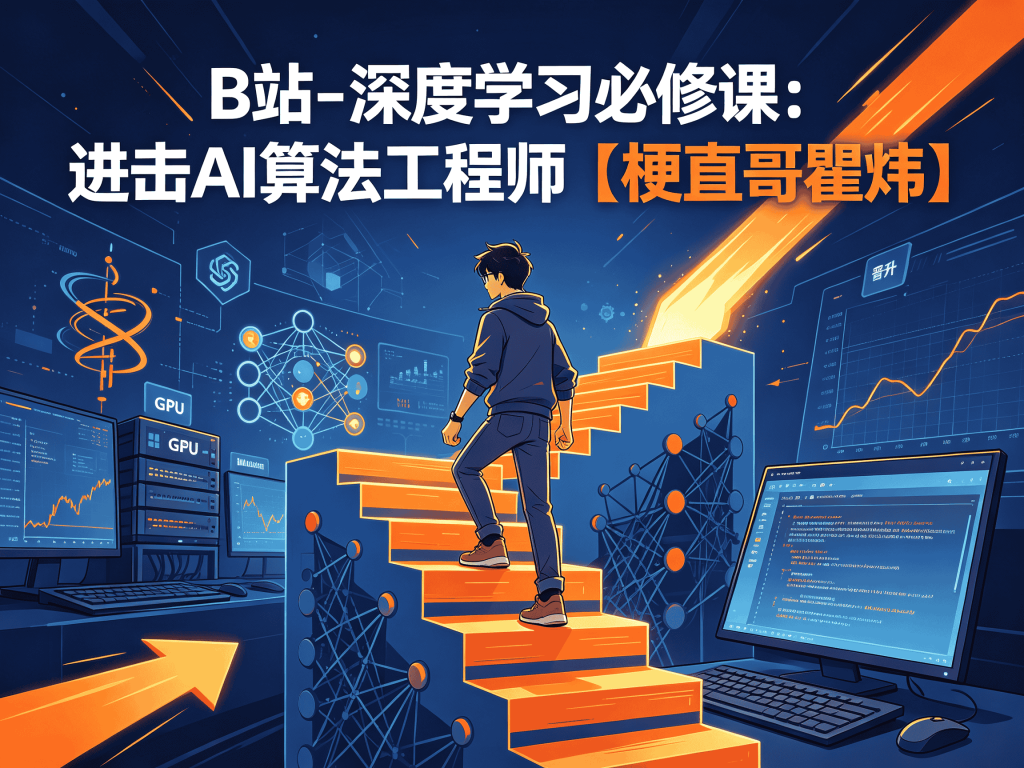B站 - 深度学习必修课：进击AI算法工程师【梗直哥瞿炜】体系课分享_AI从通识到工程落地封面