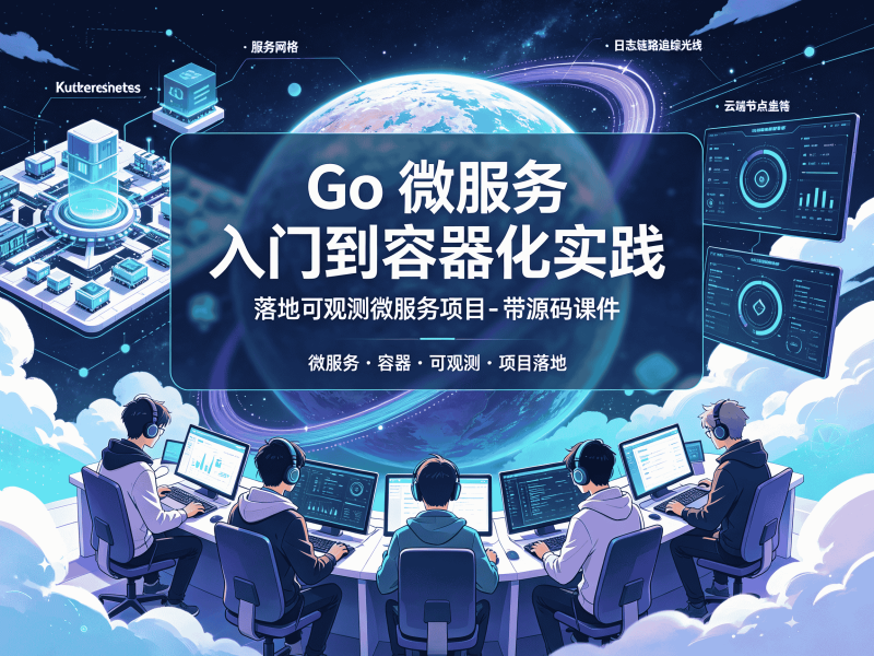 Go微服务入门到容器化实践，落地可观测微服务项目 - 带源码课件（VIP）-速优课