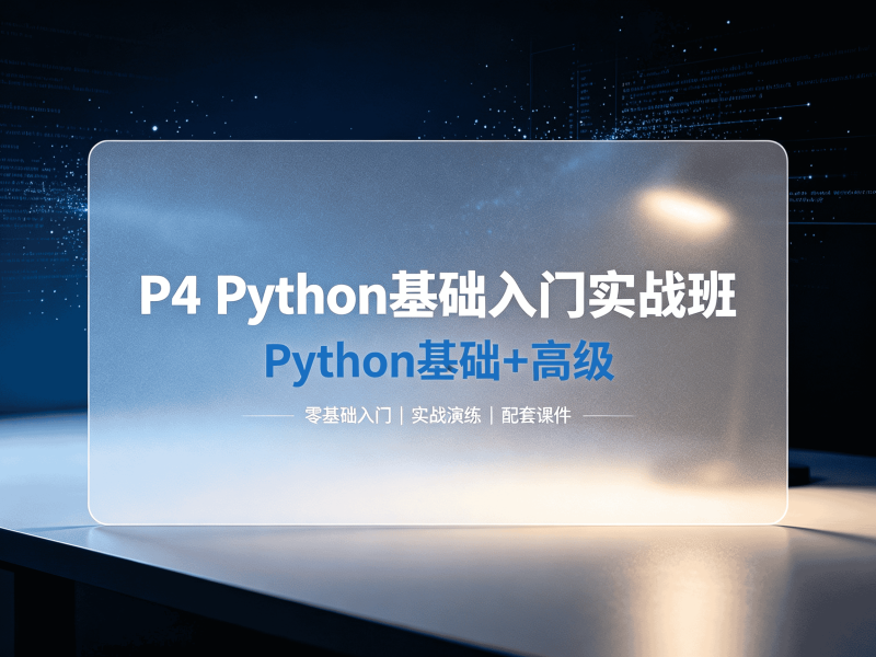 P4 Python基础入门实战班(Python基础+高级)-速优课