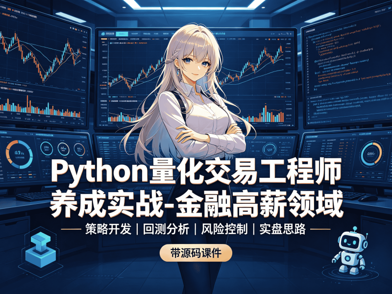 Python 量化交易工程师养成实战-金融高薪领域 - 带源码课件-速优课