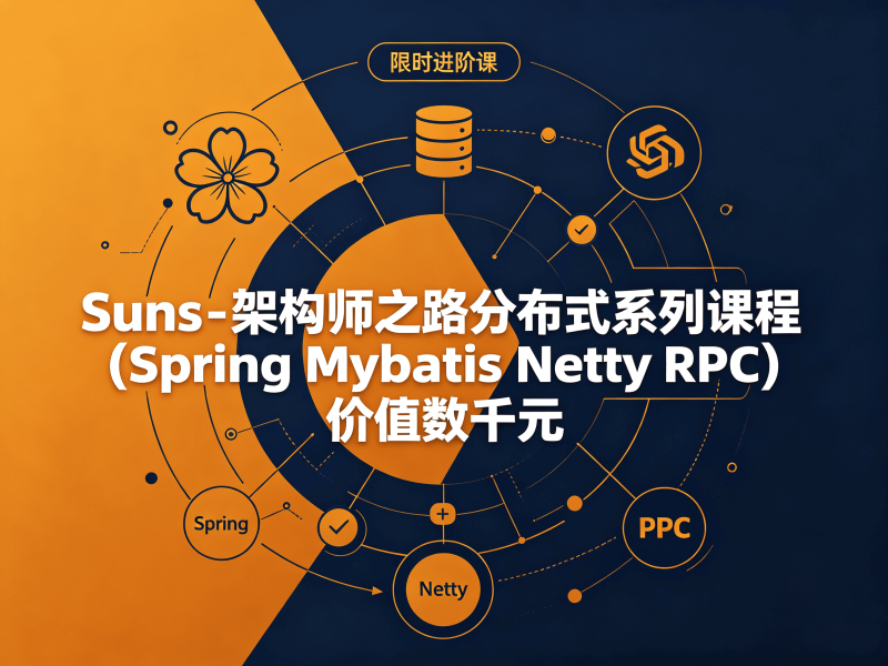 Suns - 架构师之路分布式系列课程(Spring Mybatis Netty RPC) 价值数千元-速优课