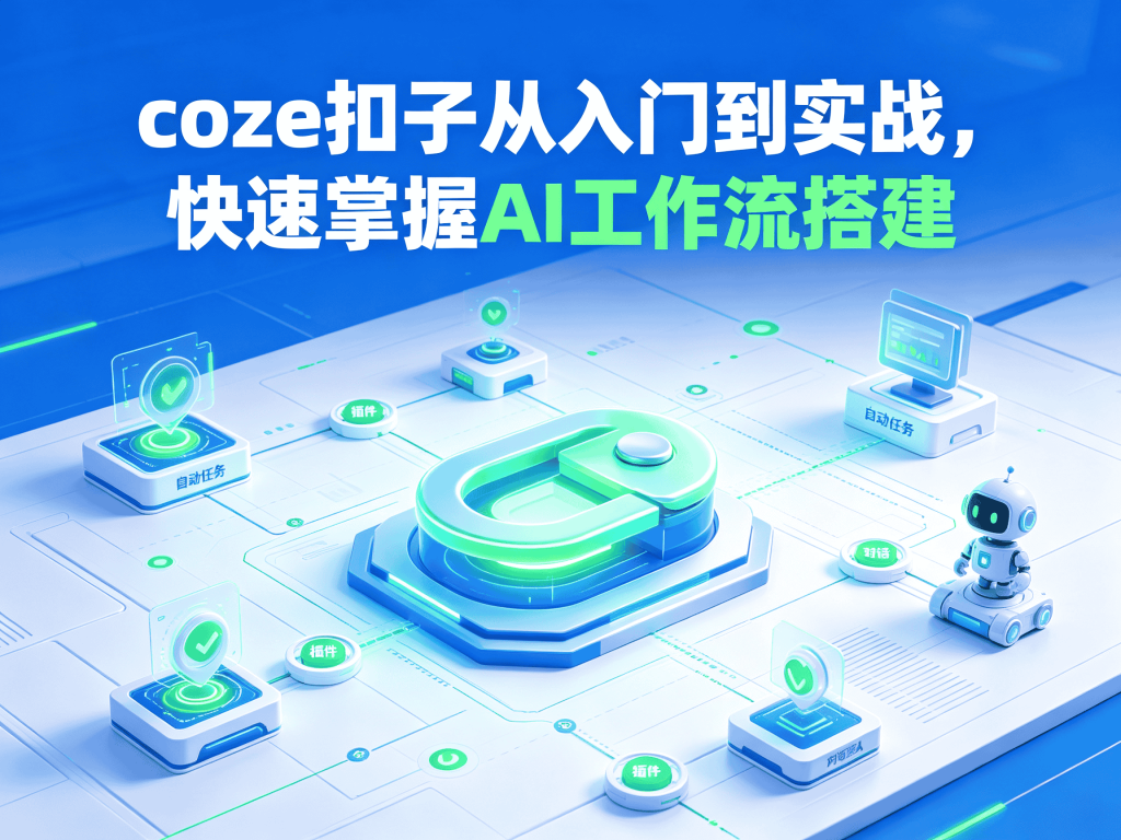 coze扣子从入门到实战，快速掌握AI工作流搭建全套课程_含AI绘画/视频/部署实战封面