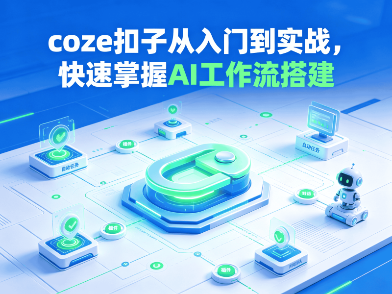 coze扣子从入门到实战，快速掌握AI工作流搭建-速优课