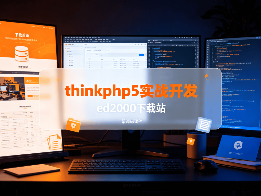 thinkphp5实战开发ed2000下载站 - 带源码课件开发教程_高并发实战案例分享封面