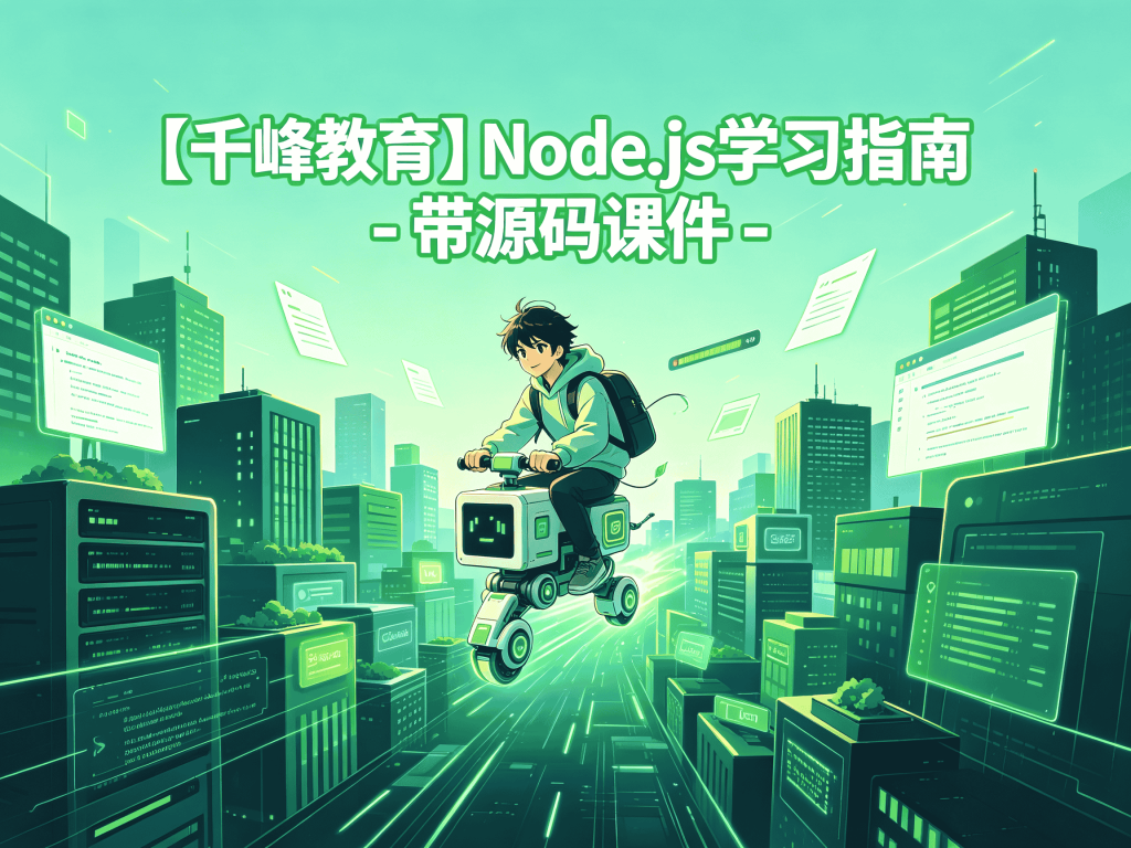 【千峰教育】Node.js学习指南 - 带源码课件进阶实战_大厂前端面试必备教程封面