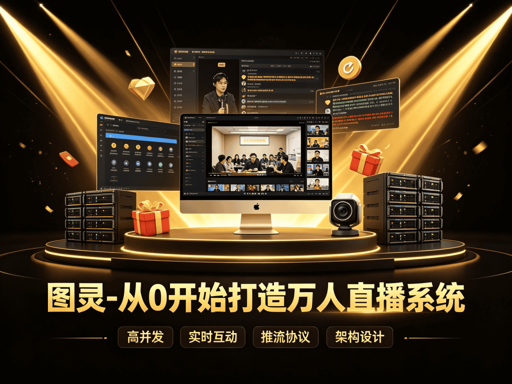 图灵-从0开始打造万人直播系统教程完整版_编程学习资源分享封面