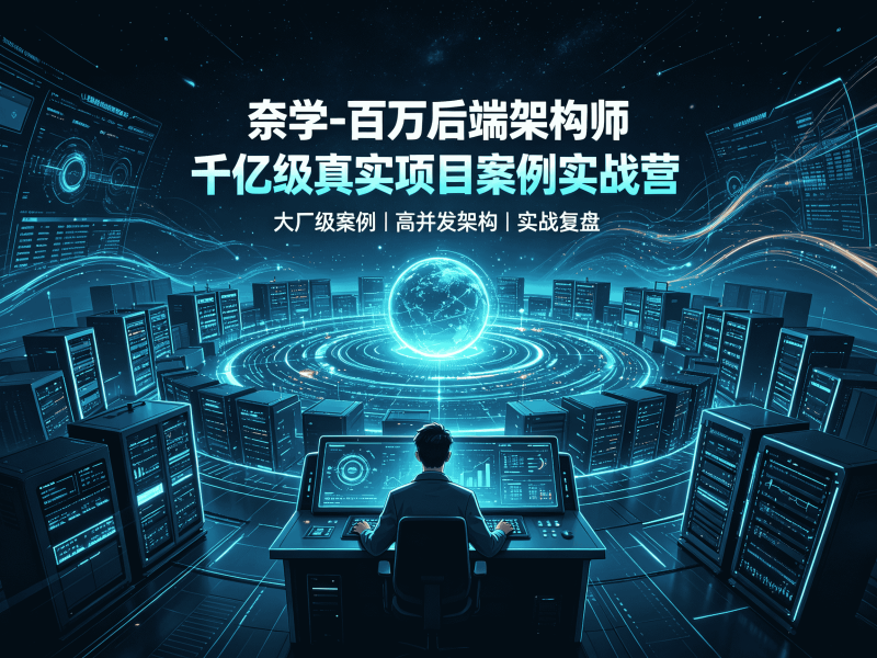 奈学-百万后端架构师千亿级真实项目案例实战营-速优课