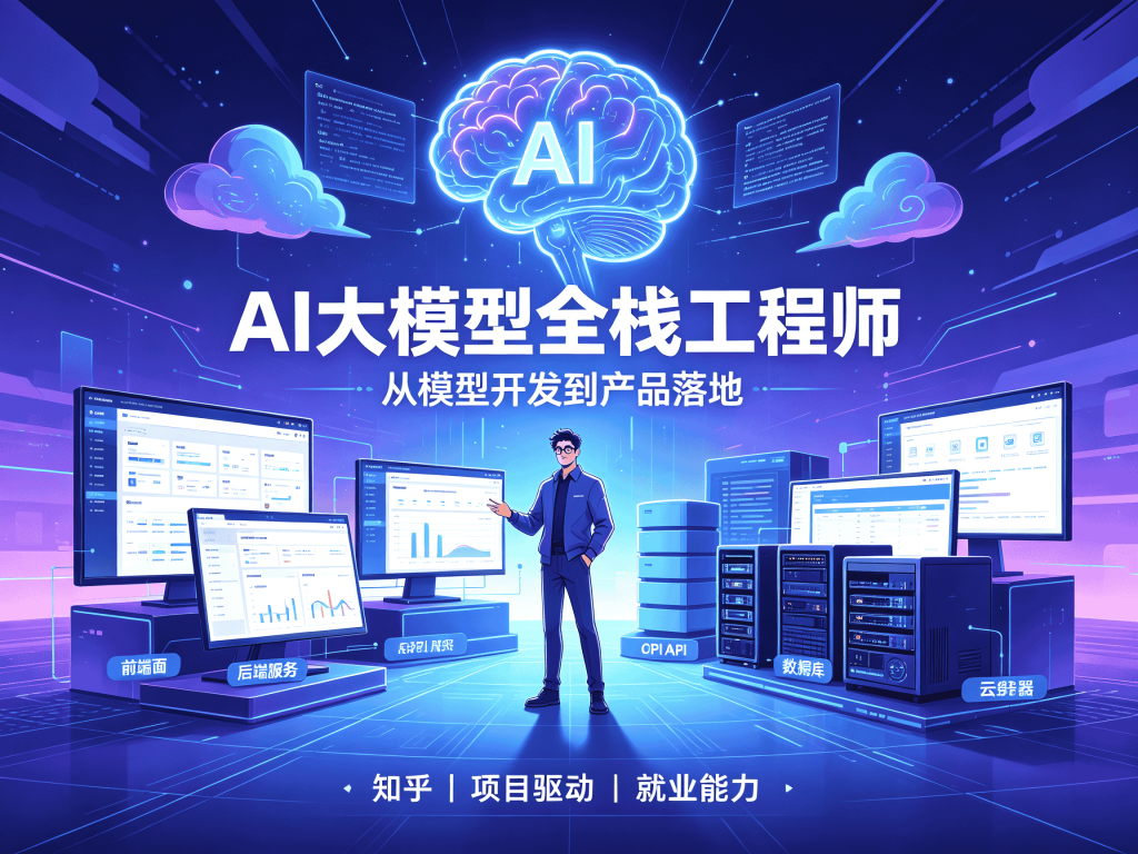 知乎-AI大模型全栈工程师2期体系课分享_AI从通识到工程落地封面
