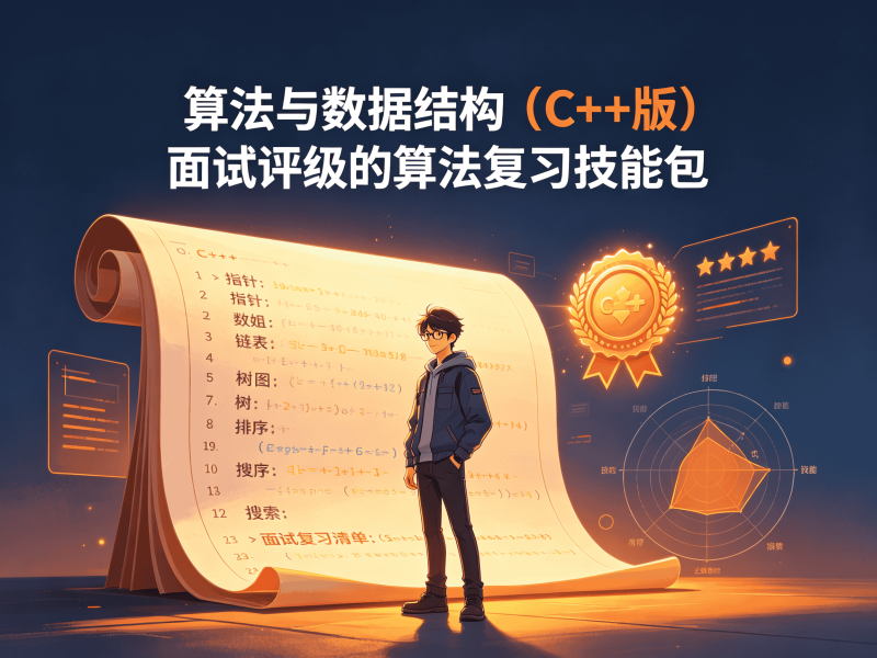 算法与数据结构（C++版） 面试评级的算法复习技能包-速优课