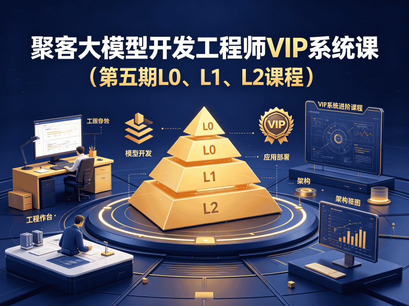 聚客大模型开发工程师VIP系统课（第五期L0、L1、L2课程）-速优课
