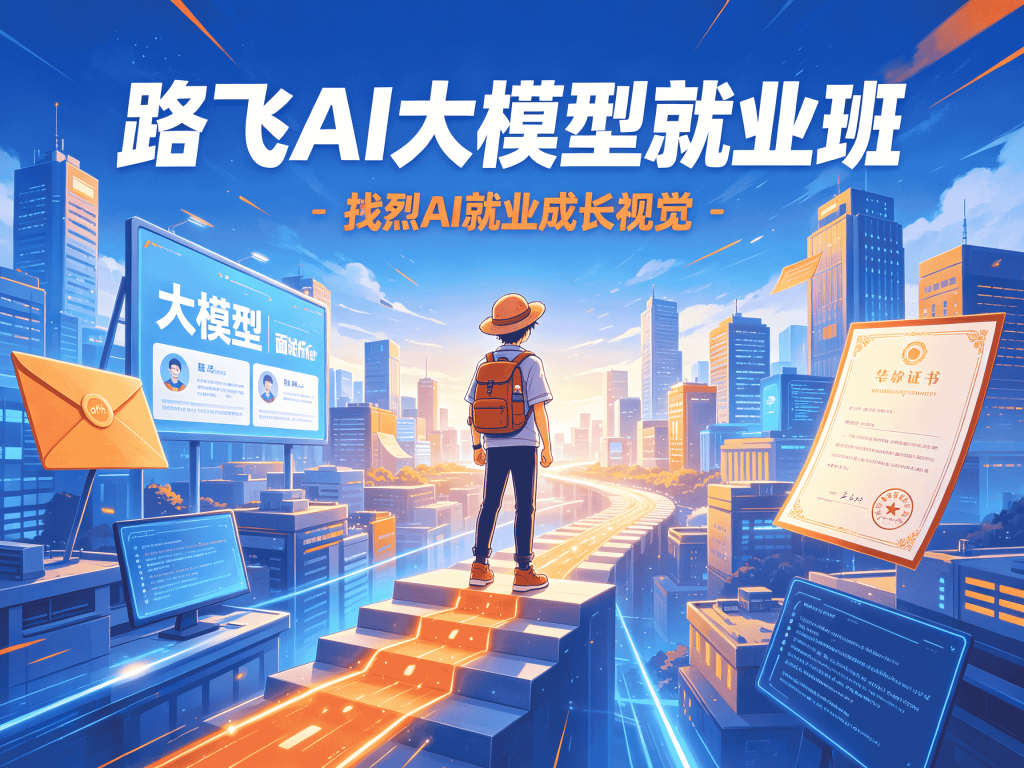 路飞AI大模型就业班体系课分享_AI从通识到工程落地封面