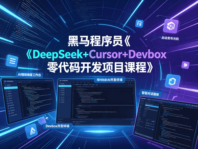 黑马程序员《DeepSeek+Cursor+Devbox 零代码开发项目课程》-速优课
