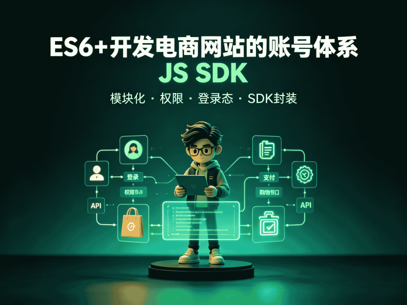 ES6+ 开发电商网站的账号体系 JS SDK-速优课