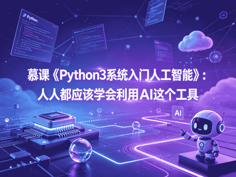 慕课《Python3系统入门人工智能》：人人都应该学会利用AI这个工具-速优课