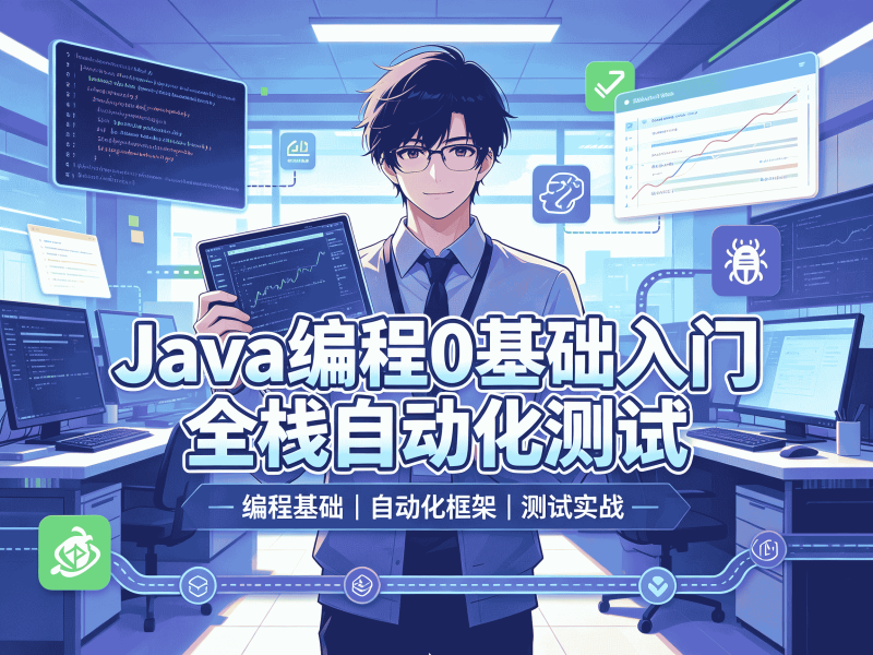 Java编程0基础入门全栈自动化测试-速优课