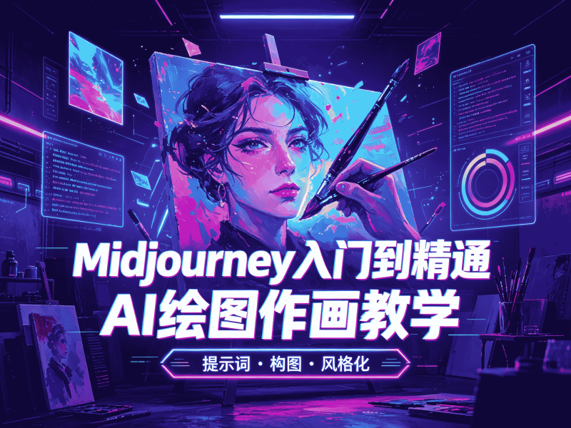 Midjourney入门到精通 AI绘图作画教学-速优课